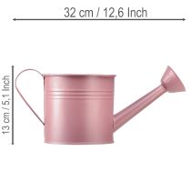 gjenstander Dekorativ vannkanne, rosa metallplantekasse, Ø13,5 cm H12,5 cm