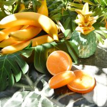 gjenstander Dekorative appelsiner, kunstige fruktbiter 5-7 cm, ekte sommerdekorasjon