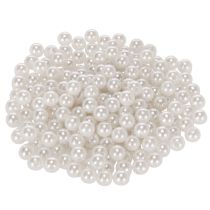 gjenstander Dekorative hvite perler, Ø8 mm, 250 stk.