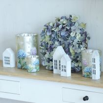 gjenstander Dekorativ glasslykt med blomsterdesign for stilige interiørdetaljer, 8 cm, 4 stk.