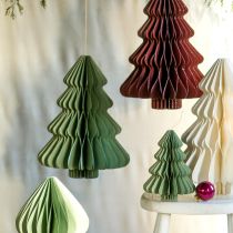 gjenstander Dekorativ juletreoppheng i papir, mintgrønn, 40 cm, sett med 2