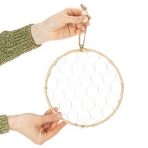 gjenstander Dekorative opphengsringer i metall av raffia, Ø20 cm, 4 stk., bohemsk veggdekorasjon, vindusdekorasjon