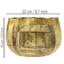 gjenstander Dekorativ bolle i messing, metallbolle Ø22/18/14 cm, sett med 3