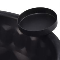 gjenstander Dekorativ metallskål i svart – Gugelhupf-design, 26 cm – stilig telysholder for en koselig atmosfære