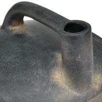 gjenstander Dekorativ vase kanne keramisk antikk look antrasitt beige 18cm