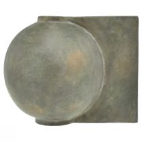 gjenstander Dekorativ vase keramisk antikk look bronsegrå 30×20×24cm