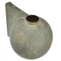 gjenstander Dekorativ vase keramisk antikk look bronsegrå 30×20×24cm
