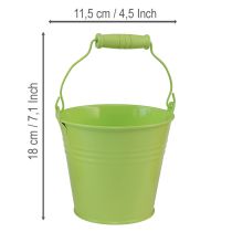 gjenstander Bøtte med håndtak primulapotte metall pastell 11,5 × 8,5 cm 8 stk