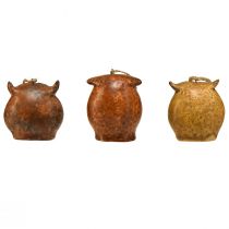 gjenstander Bedårende ugleanheng - rustikke brune toner, 5,6 cm - perfekt dekorasjon for høst og jul - pakke med 3