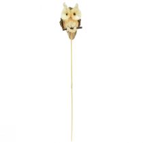 gjenstander Ugle dekorative blomsterplugger høstdekor naturlig Ø4cm H8cm 4stk