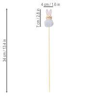 gjenstander Fluffy påskeharefigurer for muntre påskefeiringer, romdekorasjon, 34 cm, 12 deler