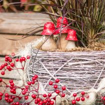 gjenstander Fluesoppdekorasjon sopp tresopp høstdekorasjon H6/8/10cm sett med 3