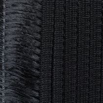 gjenstander Svart frynset bånd 4 cm, kordonkant, dekorativ frynset lurex 25 m