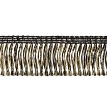 gjenstander Svart og gullfrynset kant 4 cm x 25 m - Ideell for kransdekorasjon, sørgebånd og vintage tilbehør