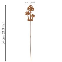 gjenstander Hagepinne, forvitret stål, dekorativ pinne til fluesopp, 15 cm, 6 stk.
