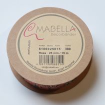 gjenstander Gavebånd med blomstermønster for lekne gaver og håndverk, 2,5 cm bredt, 15 m langt