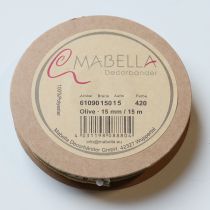 gjenstander Gavebånd olivengren med elegante grener og oliven 1,5 cm 15 m