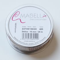 gjenstander Gavebånd med prikker for stilig bryllupsdekorasjon og kreativ innpakning, 1,5 cm bredt, 20 m langt