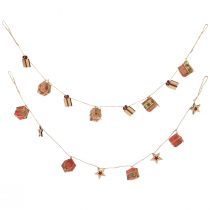 gjenstander Garland Julegaver og Stjerner Rød Natur Grønn 100cm 2stk