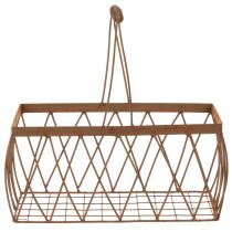 gjenstander Trådkurv, metall, rustlook, 28x13,5x14cm, 2 stk.