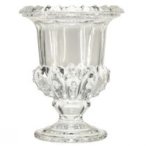 gjenstander Vintage glassvase i koppdesign – klar, 16x20 cm – elegant borddekorasjon