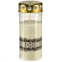 gjenstander Gravlyskant hvitt gull svart Ø7cm H18cm 77h