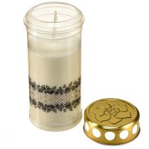 gjenstander Gravlyskant hvitt gull svart Ø7cm H18cm 77h