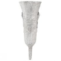 gjenstander Gravvase Grå Vase til å feste Calla motiv H32,5cm