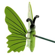 gjenstander Sommerfugl på pinnen 17cm grønn