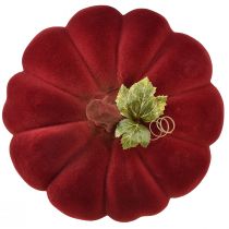 gjenstander Høstdekorasjon gresskar flokket rød burgunder - gresskardekorasjon for en unik høststemning 32cm