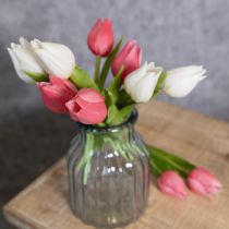 gjenstander Høykvalitets tulipanblomst som en naturtro kopi for bordvaser, 21 cm, 6 stk.