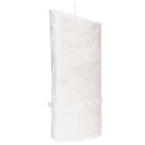 gjenstander Bryllupslys, sølvbryllupslys, hvitt lys 210/85 mm