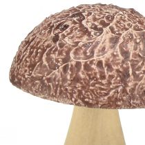 gjenstander Tresopp dekorativ sopp borddekorasjon høstbrun naturell 5×6cm 8 stk
