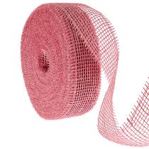 gjenstander Jutebånd, rosa, 5 cm bredt, 40 m langt