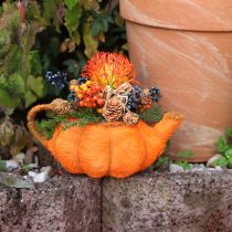 gjenstander Mugge til gresskarplanting, oransje/gulgrønn, Ø13 cm