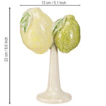 gjenstander Keramisk dekorasjon sitronvase Middelhavsborddekorasjon H22cm