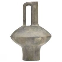 gjenstander Keramisk vasekanne antikk look keramisk grå rust H27cm