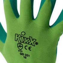 gjenstander Kixx hagehansker i nylon størrelse 10 grønn