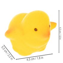 gjenstander Små påskekyllinger, gule og oransje flokket, 4,5 cm høye, 18 stk.