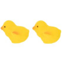 gjenstander Små påskekyllinger, gule og oransje flokket, 4,5 cm høye, 18 stk.