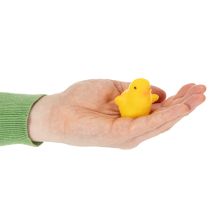 gjenstander Små påskekyllinger, gule og oransje flokket, 4,5 cm høye, 18 stk.