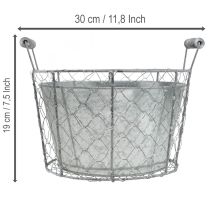 gjenstander Trådkurvpotte til planting, vårkurv, metall, Ø26 cm