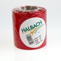 gjenstander Festlig kransbånd, rødt, silkeutseende, 100 mm bredt, 25 m langt, dekorativt bånd, sløyfebånd, gavebånd, julepynt