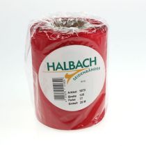 gjenstander Rødt kransbånd 125 mm x 25 m - Bånd til begravelsesblomsterdekorasjon, bokstaver og dekorasjon