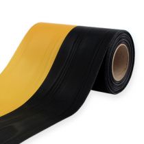 Kransbånd moiré gul-svart 150 mm
