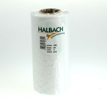 gjenstander Hvitt kransbånd, 200 mm bredt, 25 m rull, sørgebånd, sløyfebånd, dekorativt bånd til begravelsesblomster og anledninger