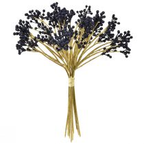 gjenstander Kunstige bær blå kunstplanter 28cm 12 stk i en haug