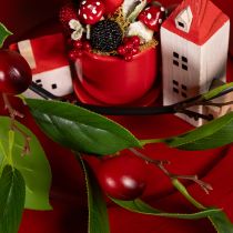 gjenstander Kunstig girlander med kirsebær. Perfekt for naturlig romdekorasjon. Blomsterutseende. 160 cm.