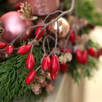 gjenstander Kunstig nypekransdekorasjon høstkrans rød Ø50cm