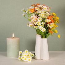 gjenstander Kunstig kamille som blomsterbukett for naturlig og lettstelt dekorasjon, 28 cm, 3 stk.